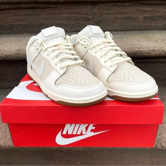 Nike Men\'s Dunk Low Shoes Pearl White Ivory Size 11.5 IB8864-211 Dunk Low  main image 4